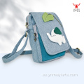 Mei Yi Arts Bolso bandolera con tapa abatible y elefante de dibujos animados